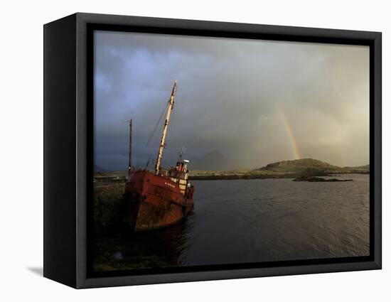 Ballynakill Harbour, Connemara, County Galway, Connacht, Eire (Republic of Ireland)-Hans Peter Merten-Framed Premier Image Canvas