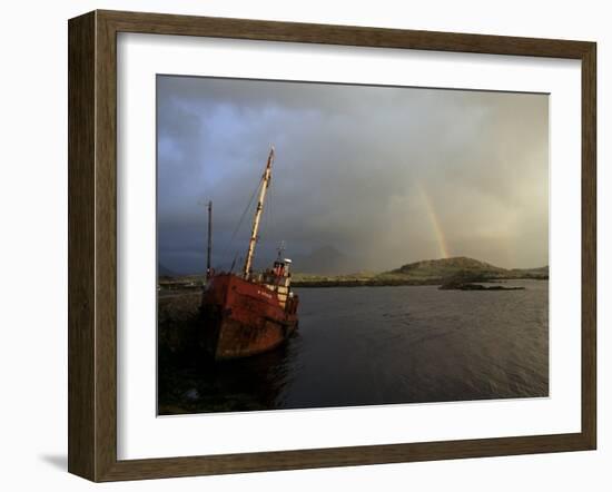 Ballynakill Harbour, Connemara, County Galway, Connacht, Eire (Republic of Ireland)-Hans Peter Merten-Framed Photographic Print