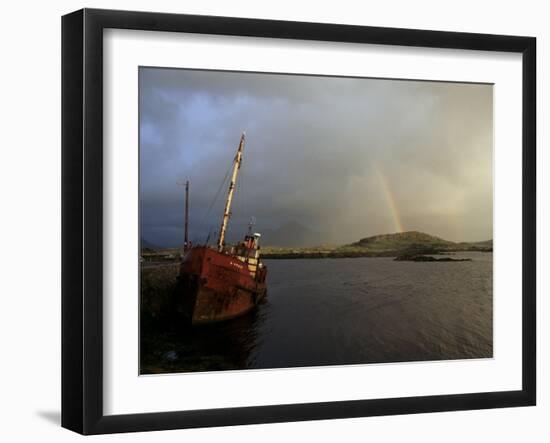 Ballynakill Harbour, Connemara, County Galway, Connacht, Eire (Republic of Ireland)-Hans Peter Merten-Framed Photographic Print