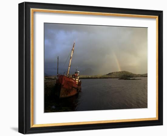 Ballynakill Harbour, Connemara, County Galway, Connacht, Eire (Republic of Ireland)-Hans Peter Merten-Framed Photographic Print