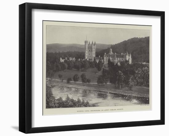 Balmoral Castle, Aberdeenshire, the Queen's Highland Residence-null-Framed Giclee Print