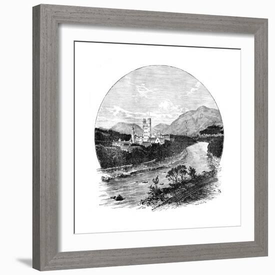 Balmoral Castle and the River Dee, Scotland, C1888-null-Framed Giclee Print