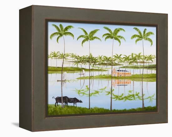 Balmy Backwaters, 2014-Rebecca Campbell-Framed Premier Image Canvas