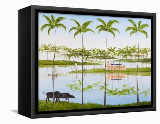 Balmy Backwaters, 2014-Rebecca Campbell-Framed Premier Image Canvas