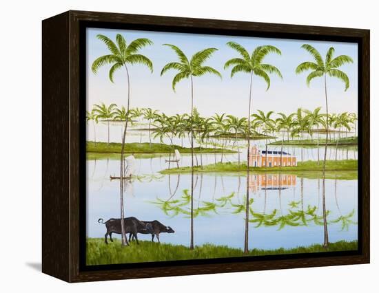 Balmy Backwaters, 2014-Rebecca Campbell-Framed Premier Image Canvas