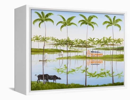 Balmy Backwaters, 2014-Rebecca Campbell-Framed Premier Image Canvas