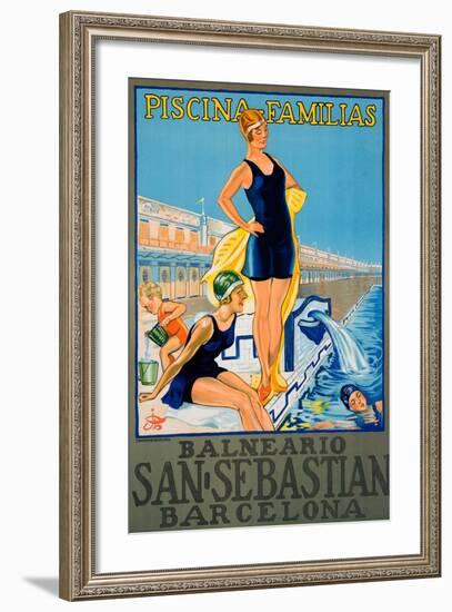 Balneario San Sebastian Barcelona Poster-null-Framed Giclee Print