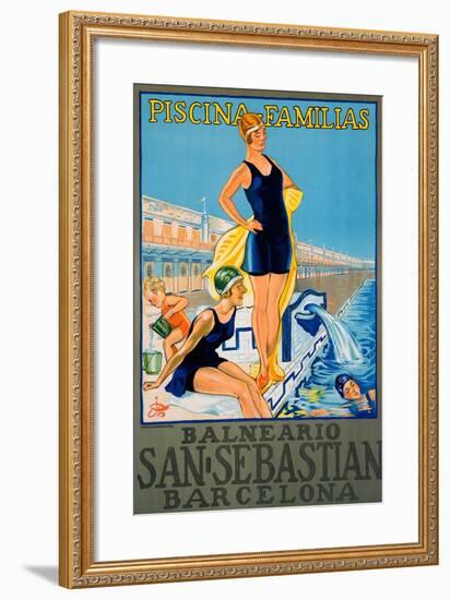 Balneario San Sebastian Barcelona Poster-null-Framed Giclee Print