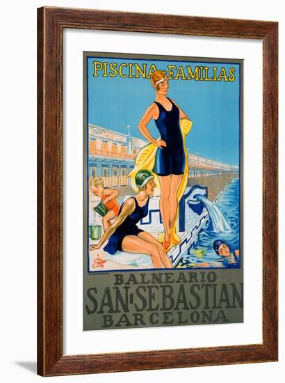 Balneario San Sebastian Barcelona Poster-null-Framed Giclee Print