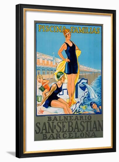 Balneario San Sebastian Barcelona Poster-null-Framed Giclee Print