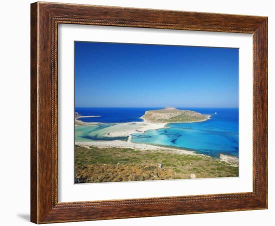 Balos Bay and Gramvousa, Chania, Crete, Greek Islands, Greece, Europe-Sakis Papadopoulos-Framed Photographic Print