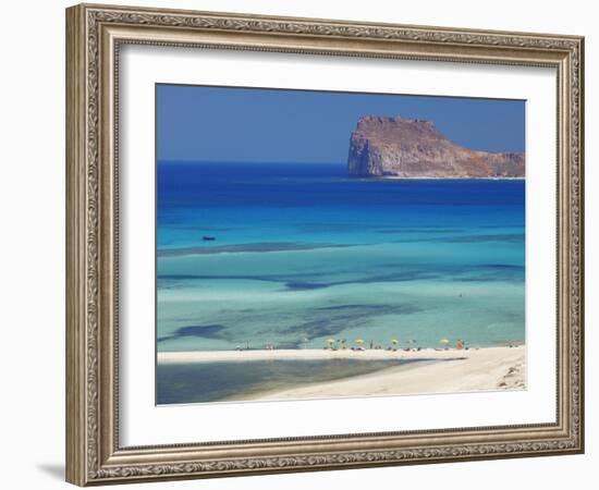 Balos Bay and Gramvousa, Chania, Crete, Greek Islands, Greece, Europe-Sakis Papadopoulos-Framed Photographic Print