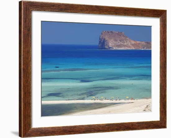 Balos Bay and Gramvousa, Chania, Crete, Greek Islands, Greece, Europe-Sakis Papadopoulos-Framed Photographic Print