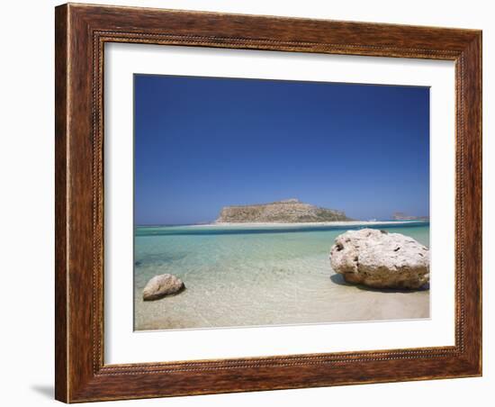 Balos Bay and Gramvousa, Chania, Crete, Greek Islands, Greece, Europe-Sakis Papadopoulos-Framed Photographic Print