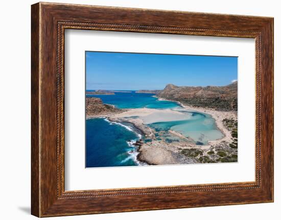 Balos Beach and Bay, Peninsula of Gramvousa, Chania, Crete, Greek Islands, Greece, Europe-Markus Lange-Framed Photographic Print