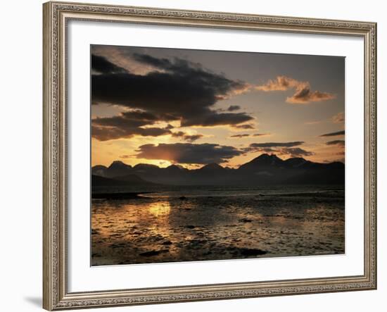 Balsfjorden Lit by the Midnight Sun, Troms, Norway, Scandinavia, Europe-Jochen Schlenker-Framed Photographic Print