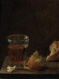 A Glass of Beer and a Bread Roll on a Table-Balthasar Denner-Giclee Print