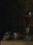 A Glass of Wine with Walnuts on a Table-Balthasar Denner-Framed Giclee Print