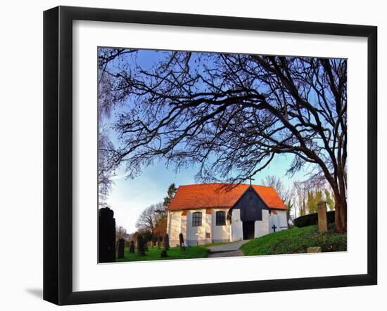 Baltic Sea Island of Hiddensee, Cloister, Village Church and Cemetery Island-Torsten Elger-Framed Photographic Print