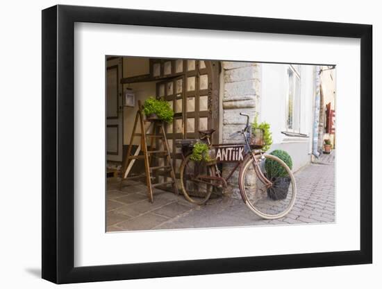 Baltic States, Estonia, Tallinn. Old bicycle.-Emily Wilson-Framed Photographic Print