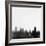 Baltimore City Skyline - Black-NaxArt-Framed Art Print