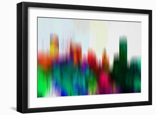 Baltimore Downtown Skyline-NaxArt-Framed Art Print