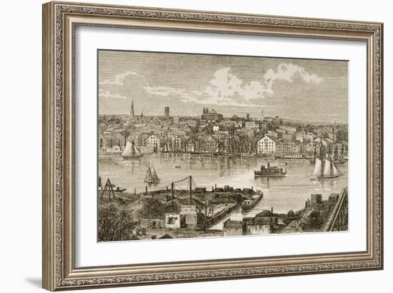 Baltimore, in C.1870, from 'American Pictures' Published by the Religious Tract Society, 1876-English School-Framed Giclee Print