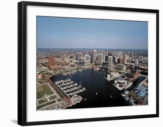 Baltimore Inner Harbor-Mike Smith-Framed Art Print