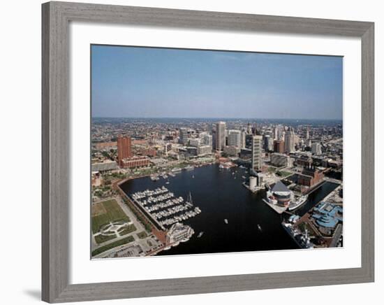 Baltimore Inner Harbor-Mike Smith-Framed Art Print