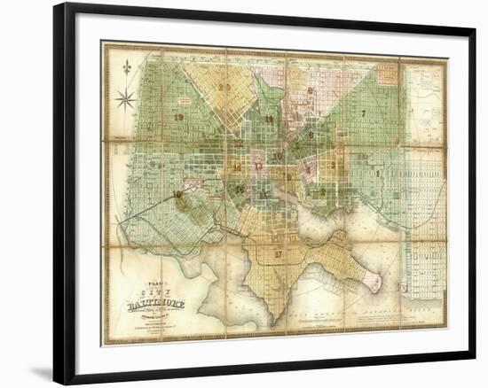 Baltimore, Maryland, c.1852-Fielding Lucas-Framed Art Print