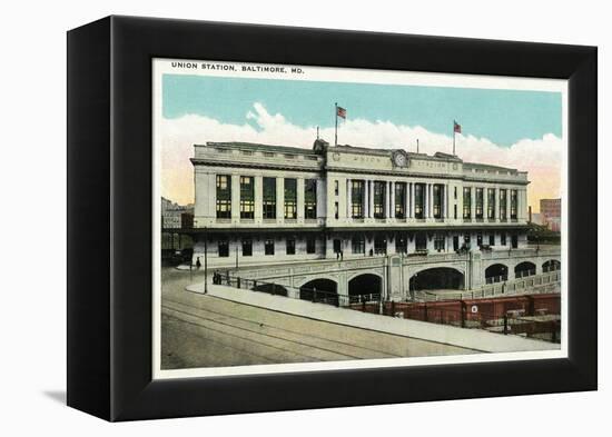 Baltimore, Maryland - Exterior View of Union Station-Lantern Press-Framed Stretched Canvas