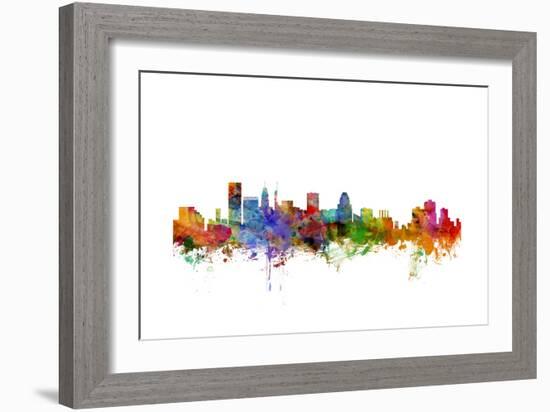 Baltimore Maryland Skyline-Michael Tompsett-Framed Art Print