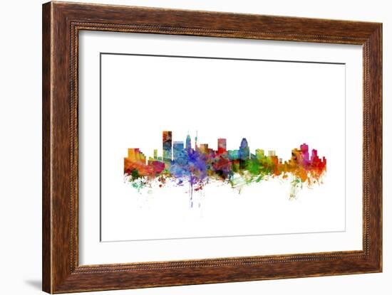 Baltimore Maryland Skyline-Michael Tompsett-Framed Art Print
