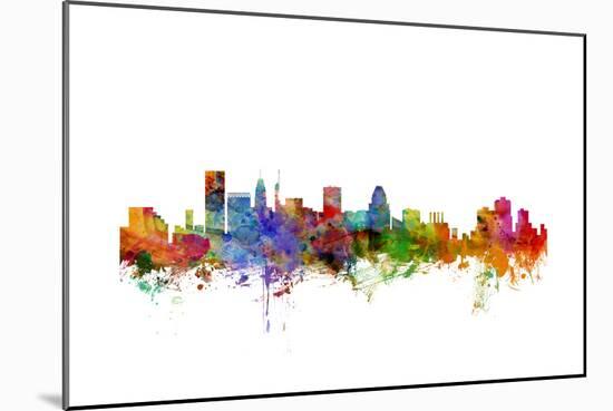 Baltimore Maryland Skyline-Michael Tompsett-Mounted Art Print