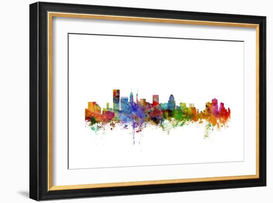 Baltimore Maryland Skyline-Michael Tompsett-Framed Art Print