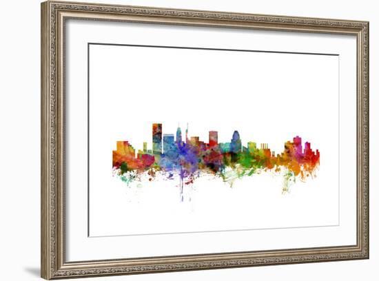 Baltimore Maryland Skyline-Michael Tompsett-Framed Art Print