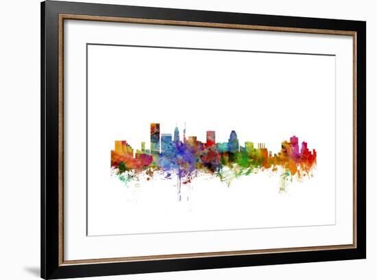 Baltimore Maryland Skyline-Michael Tompsett-Framed Art Print