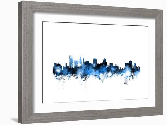 Baltimore Maryland Skyline-Michael Tompsett-Framed Art Print