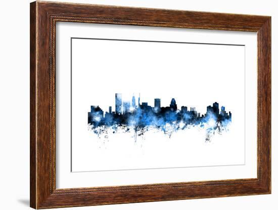 Baltimore Maryland Skyline-Michael Tompsett-Framed Art Print