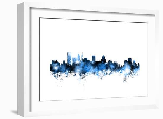 Baltimore Maryland Skyline-Michael Tompsett-Framed Art Print