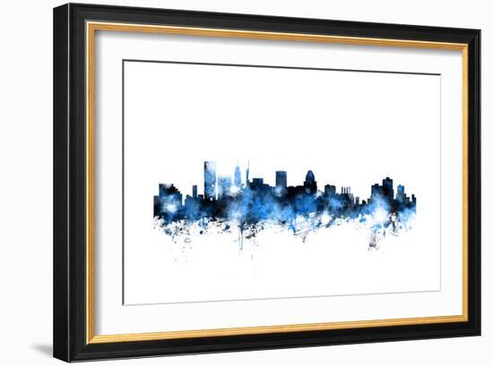 Baltimore Maryland Skyline-Michael Tompsett-Framed Art Print