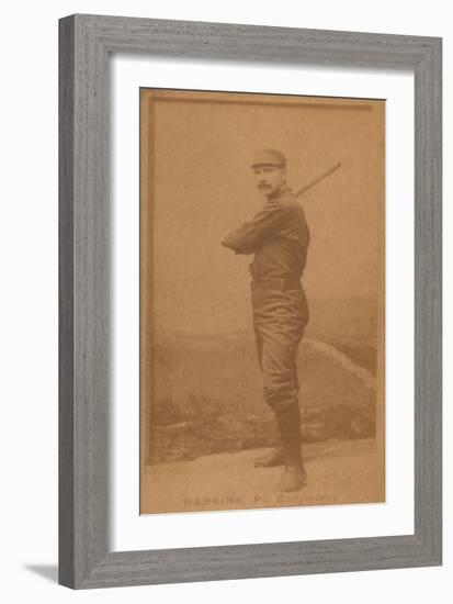 Baltimore, MD, Baltimore Orioles, John Harkins, Baseball Card-Lantern Press-Framed Art Print