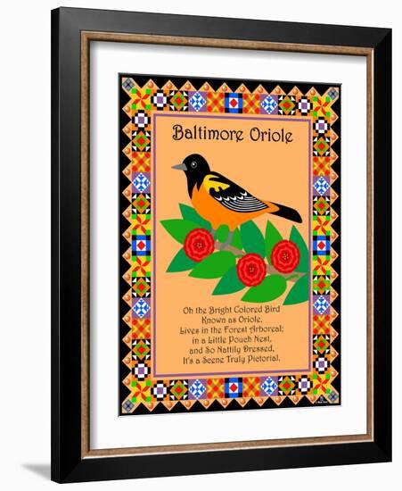 Baltimore Oriole Quilt-Mark Frost-Framed Giclee Print