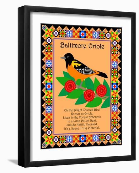 Baltimore Oriole Quilt-Mark Frost-Framed Giclee Print