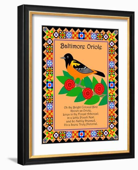 Baltimore Oriole Quilt-Mark Frost-Framed Giclee Print