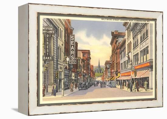 Baltimore Street, Cumberland-null-Framed Stretched Canvas