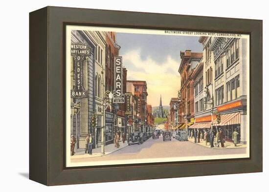 Baltimore Street, Cumberland-null-Framed Stretched Canvas