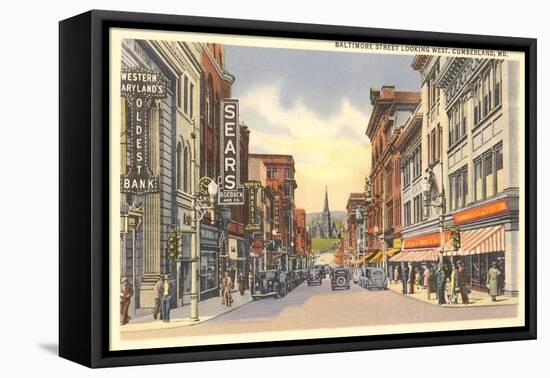 Baltimore Street, Cumberland-null-Framed Stretched Canvas