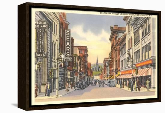 Baltimore Street, Cumberland-null-Framed Stretched Canvas