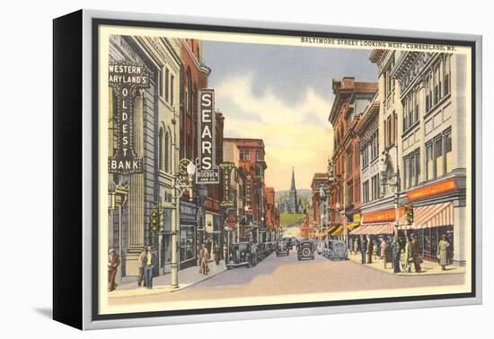 Baltimore Street, Cumberland-null-Framed Stretched Canvas